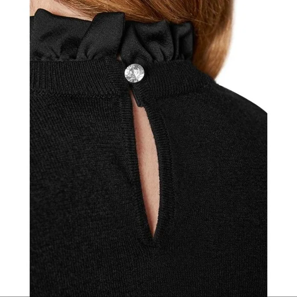 Ted Baker Paygeei Ruffle Lace Pullover Sweater sz 4/L - Picture 3 of 12